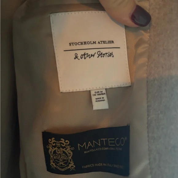 & Other Stories wool taupe oversize blazer - Picture 2 of 10